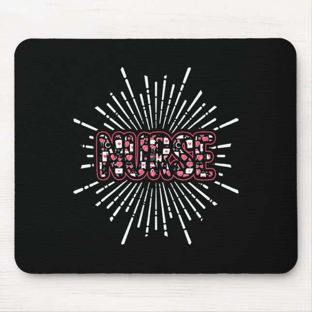 Mousepad Nurse Life Valentines Day Stethoscope Er Icu Nicu  (Frente)