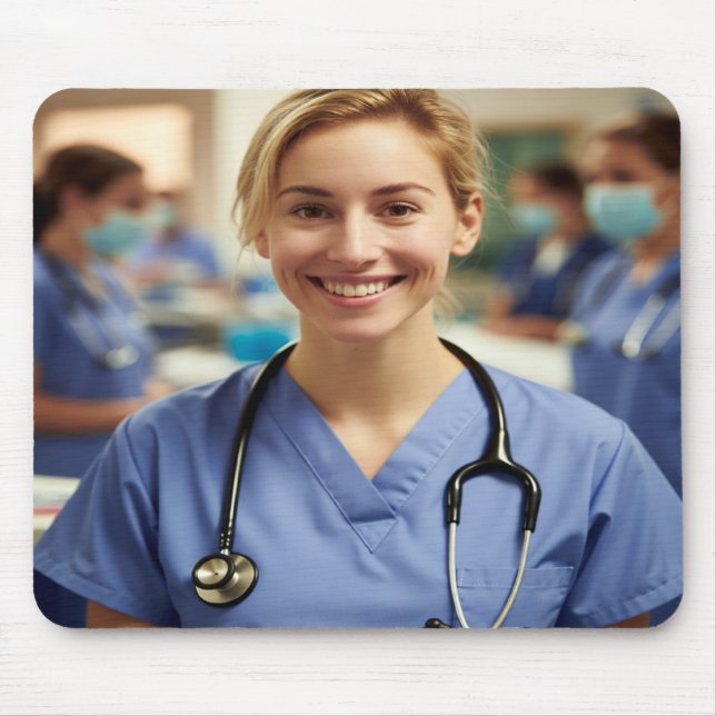 Mousepad Nurse Photo Customize Personalize (Frente)