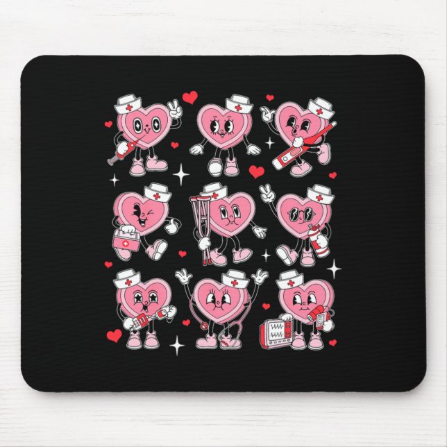 Mousepad Nurse Valentine Candy Heart Er Icu Nicu Rn Nurses  (Frente)
