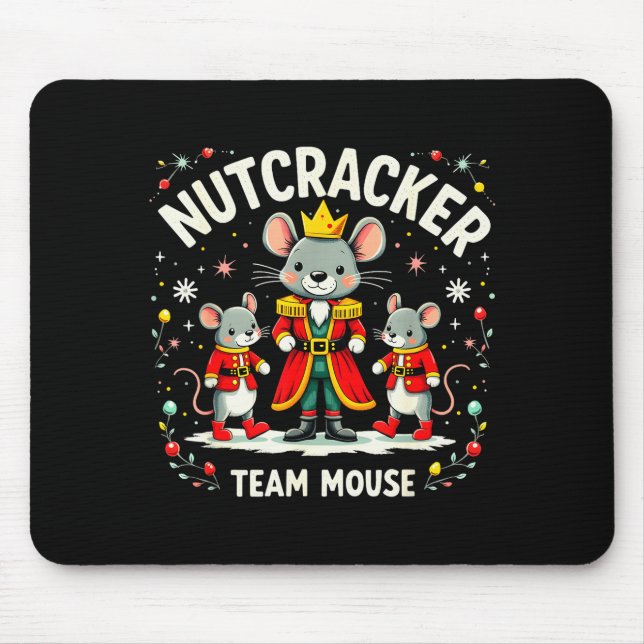 Mousepad Nutcracker Team Mouse Christmas Ballet Gift Merry  (Frente)