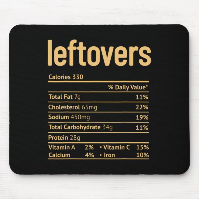 Mousepad Nutrição Fala Divertimento Graças à Comida de Nata (Frente)