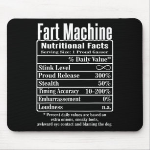 Mousepad Nutrion Fata Fart Machine Pai Piada Engraçado Fart