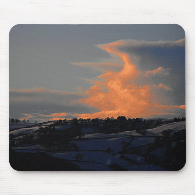 Mousepad Nuvem de Neve sobre Newtown, Powys (Frente)