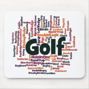 Mousepad Nuvem de Palavras de Golfe
