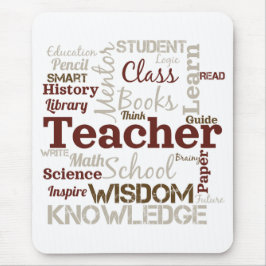 Mousepad Nuvem de Palavras de Professor