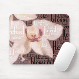 Mousepad Nuvem de Palavras Florto Orquídea