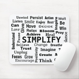 Mousepad Nuvem de Palavras "Uma Palavra" em Branco