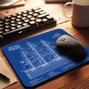 Mousepad Nuvem de Voo de Entrega do Clipper - ABD de Bluepr