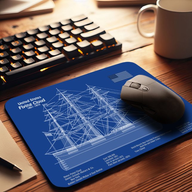 Mousepad Nuvem de Voo de Entrega do Clipper - ABD de Bluepr (Criador carregado)