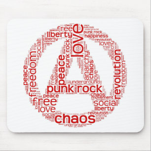 Mousepad Nuvem do mundo na forma da anarquia