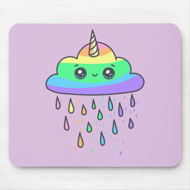 Mousepad Nuvem do Rainbow Unicorn (Frente)