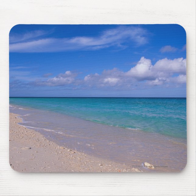 Mousepad Nuvem no céu azul sobre o Sandy Beach (Frente)