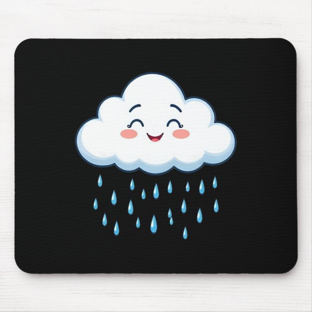 Mousepad Nuvens Brancas Caindo Figurino no Natal Halloween (Frente)