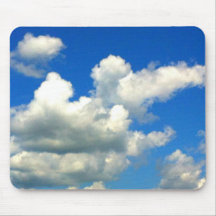 Mousepad Nuvens brancas e peludas de céu azul