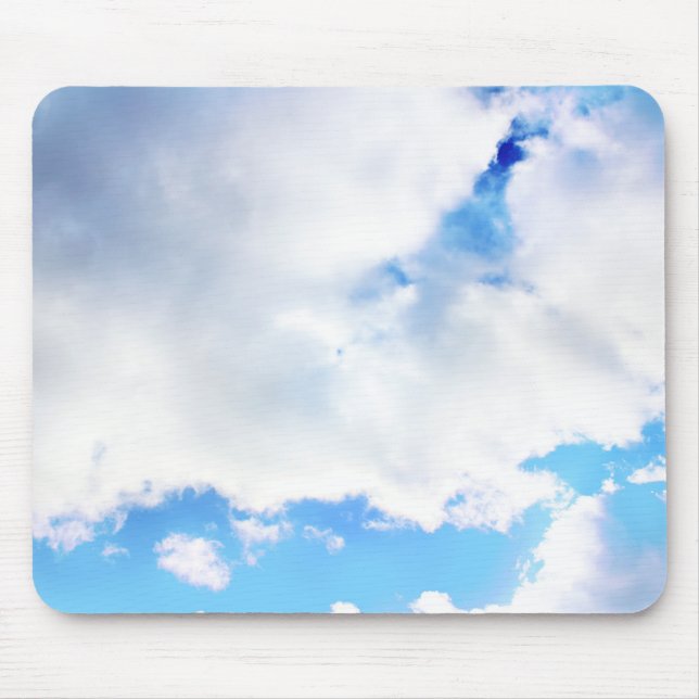 Mousepad Nuvens Brancas Puffy e Céu Azul (Frente)
