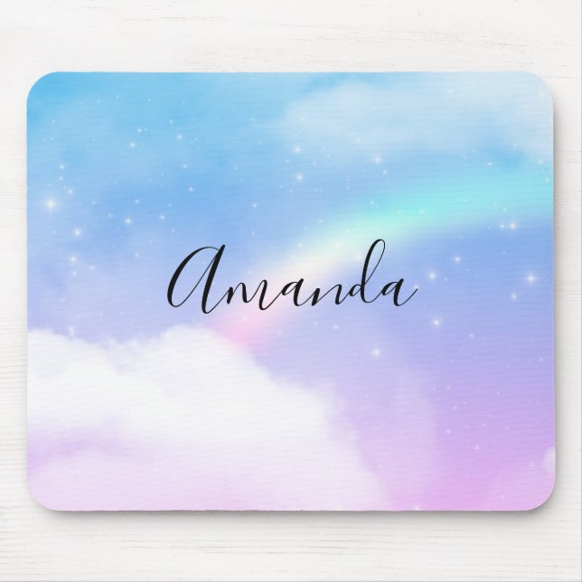 Mousepad Nuvens de Pastel mágicas e arco-íris (Frente)