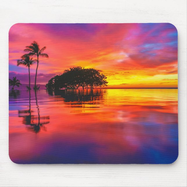 Mousepad Nuvens majestosas & reflexão (Frente)