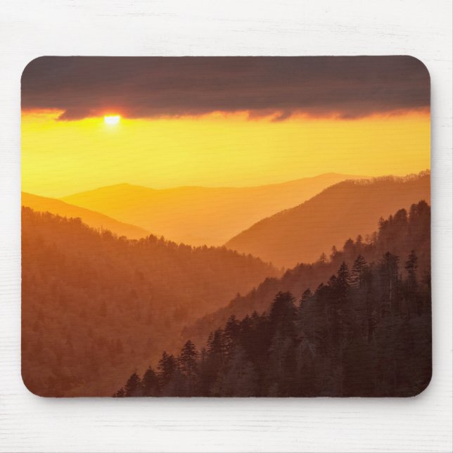 Mousepad Nuvens Preenchem o Vale, Tennessee (Frente)