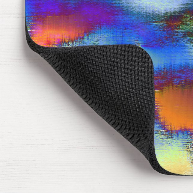 Mousepad Nuvens vestidas em laranja, textura gotejada ou of (Canto)