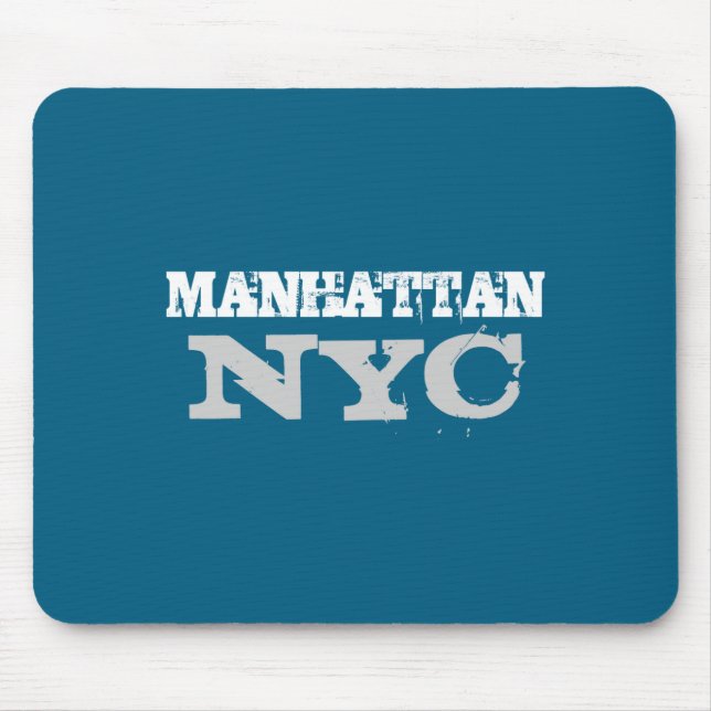 Mousepad Nyc Manhattan New York City Elegant Black Template (Frente)