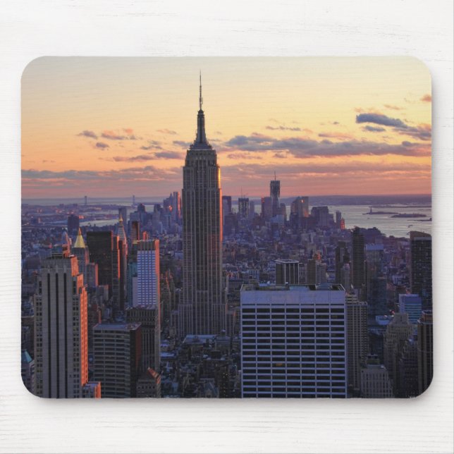 Mousepad NYC Skyline imediatamente antes do pôr do sol (Frente)