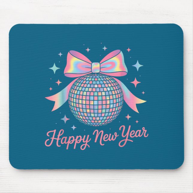 Mousepad Nye Disco Ball Luxury Golden Happy New Year  (Frente)