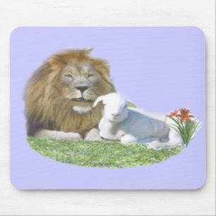 Mousepad O 11:6 de Isaiah e o cordeiro encontrar-se-ão par