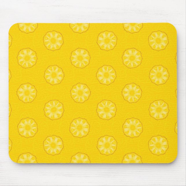 Mousepad O abacaxi amarelo corta o teste padrão (Frente)
