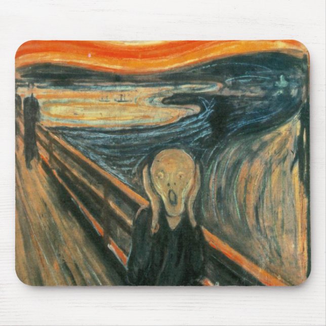 Mousepad O Abstrato de Arte Moderna do Gritar Munch (Frente)