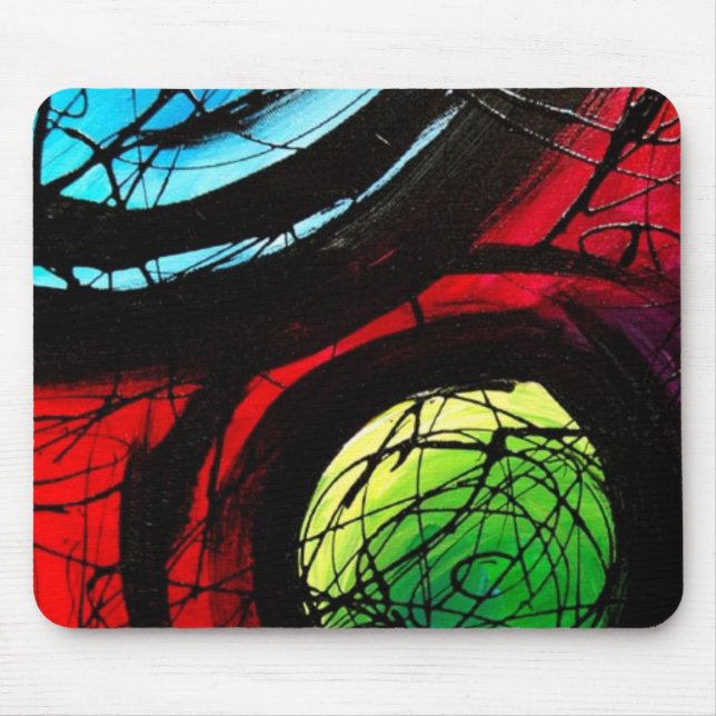 Mousepad O abstrato Funky pontilha a arte (Frente)