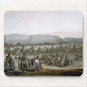 Mousepad O acampamento dos indianos de Piekann, chapeia 43