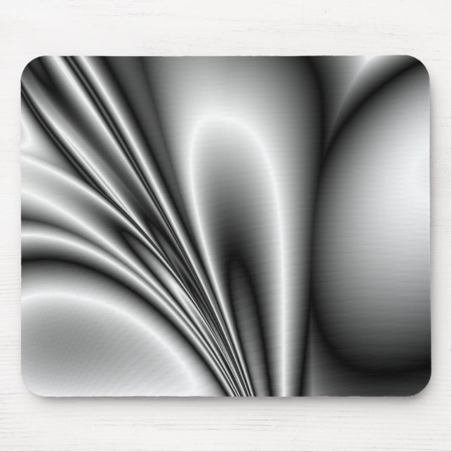 Mousepad O aço abstrato acena o olhar metálico (Frente)
