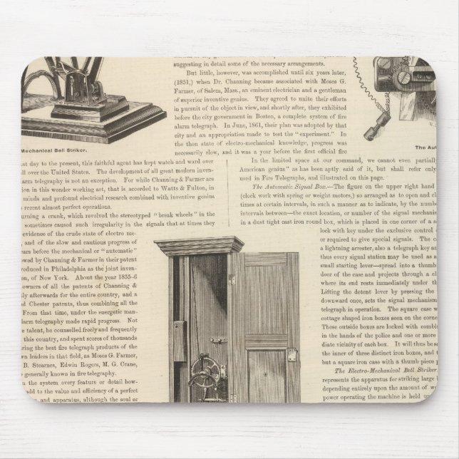 Mousepad O alarme de incêndio e o telégrafo policial americ (Frente)