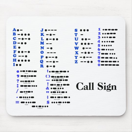Mousepad O Alfabeto Do Codigo Morse Numera O Tapete Do Rato Zazzle Com Br