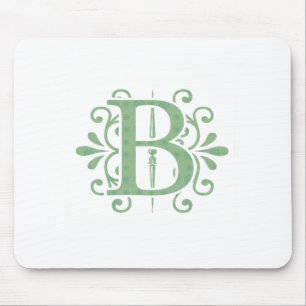 Mousepad O alfabeto rotula - a letra B - o branco