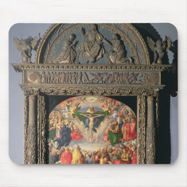 Mousepad O Altarpiece de Landauer, todo o dia de santos, (Frente)