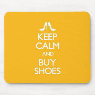 Mousepad O amarelo mantem-se calmo e compra-se calçados