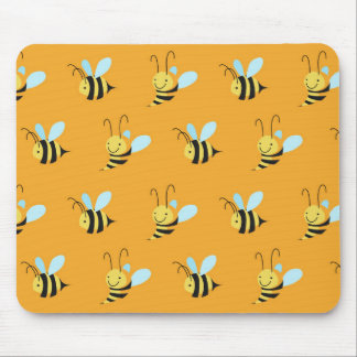 Mousepad O amarelo retro Bumble o teste padrão da abelha