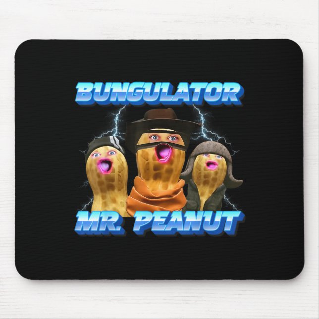 Mousepad O Amendoim Queimado Funny Goop Sr. Peanut Bungulat (Frente)