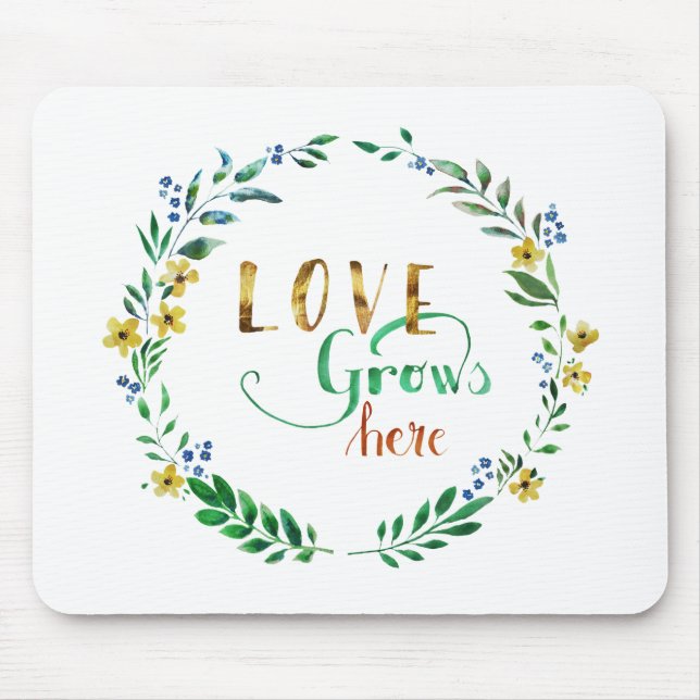 Mousepad O-amor-cresce-aqui (Frente)