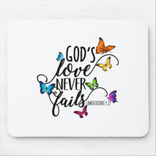 Mousepad O Amor de Deus Nunca Falha - Arte de Borboleta - R