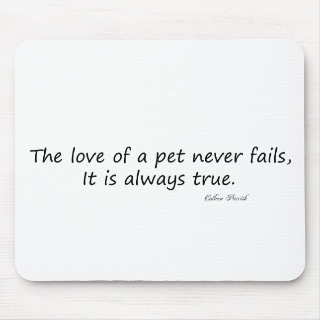 Mousepad O amor de um animal de estimação (apenas palavras) (Frente)