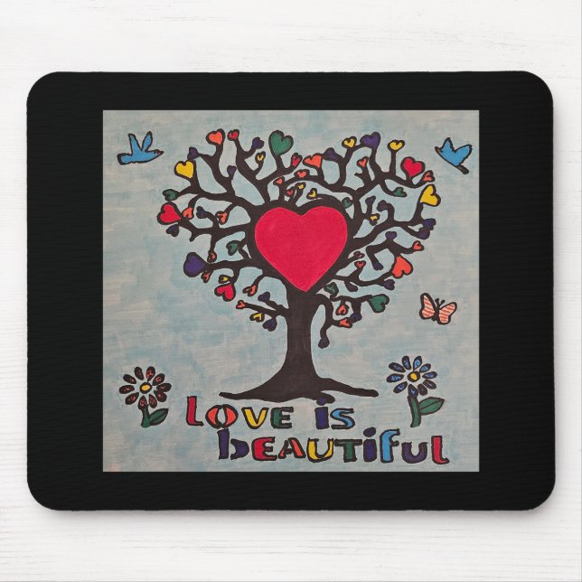 Mousepad O amor é lindo (Frente)