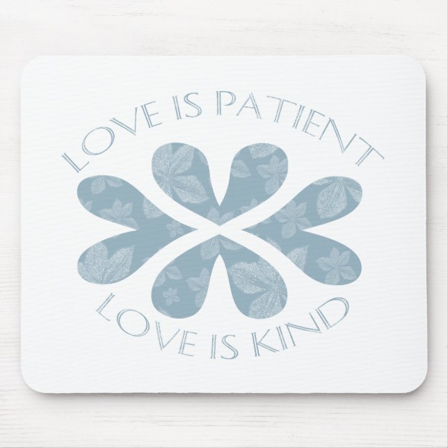Mousepad O amor é paciente (Frente)