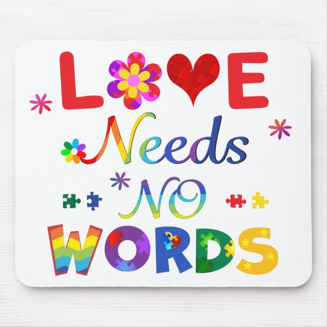 Mousepad O Amor Não Precisa De Palavras (Frente)