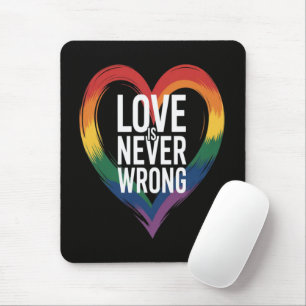 Mousepad O amor nunca está errado Mês do Orgulho LGBT