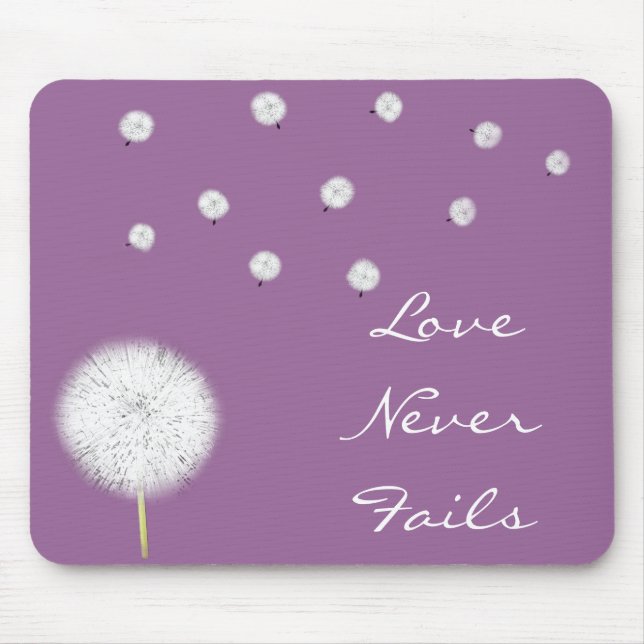Mousepad O amor nunca falha Dandelion1 Coríntios 13 (Frente)