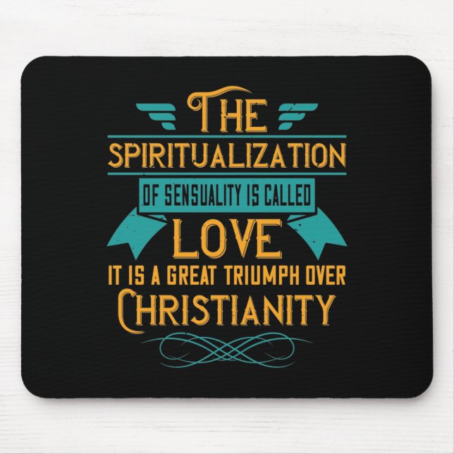 Mousepad O Amor Religioso É Um Triunfo Excelente Sobre O Cr (Frente)