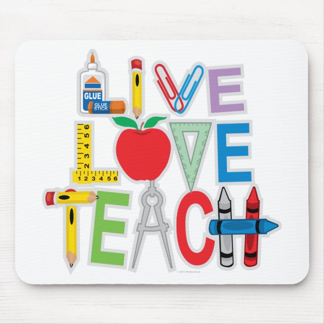 Mousepad O amor vivo ensina (Frente)