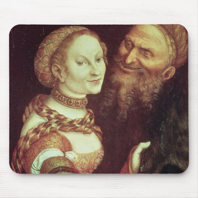 Mousepad O ancião Lovesick, 1553 (óleo no painel) (Frente)